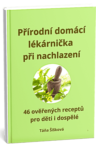 Přírodní domácí lékárnička při nachlazení – e-book s bylinkami a recepty při kašli, rýmě a horečce.